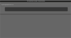 Desktop Screenshot of mybudgetplanner.co