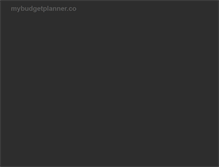 Tablet Screenshot of mybudgetplanner.co